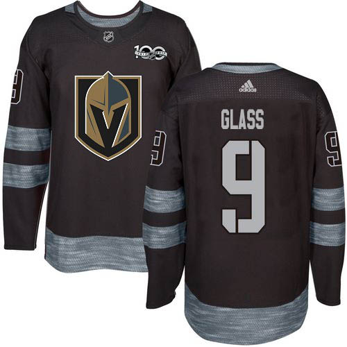 Men Adidas Golden Knights #9 Cody Glass Black 1917-2017 100th Anniversary Stitched NHL Jersey->more nhl jerseys->NHL Jersey
